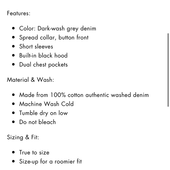 Short-Sleeved Dark Denim Jacket - Picture 2 of 2